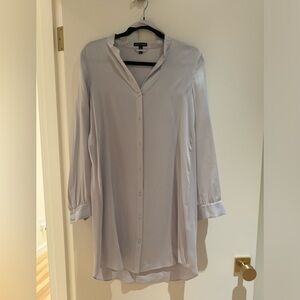 Eileen Fisher lavender silk shirtdress, size XS